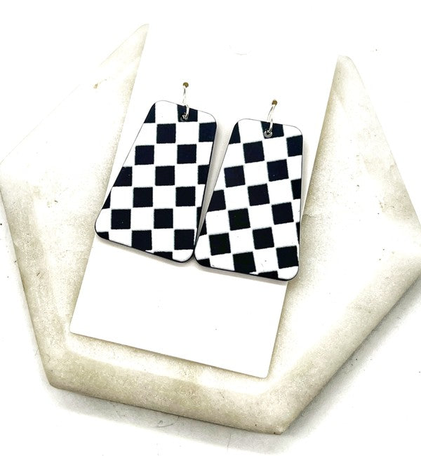 Black & White  Belle Acrylic Earrings