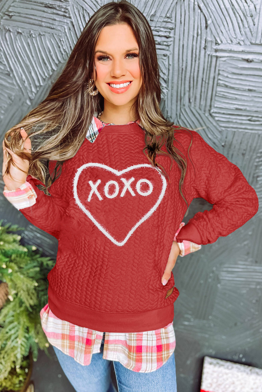 White Merry And Bright Cable Knit Pullover Sweatshirt