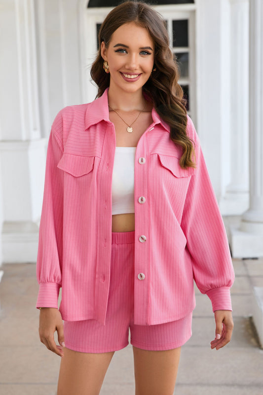 Pretty In Pink Jacket and Shorts Set
